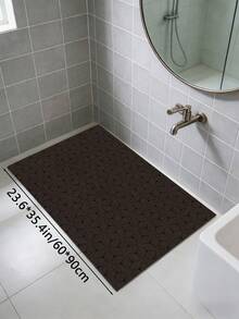 1 Piece Of Dark Gray Geometric Pattern Door Mat, Minimalist Modern Style Design, Rubber Anti-Slip Mats, Bath Rug, Absorbent And Stain Resistant,Room Decor, Kitchen Rug,Suitable For Bath Mat, Kitchen Rug, And Door Mats. - Dark Grey - View 12