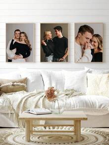 3件套定制帆布墙画,个性化无框海报,温馨室内有框帆布画,婚礼纪念品,婚礼装饰,复活节装饰,母亲节礼物,父亲节礼物,个性化纪念礼物,适用于复活节、婚礼、母亲节、父亲节、情人节、房间装饰,可定制商品,卧室装饰,定制礼物,图片,照片,有框墙画,送给闺蜜的礼物,送给家人的礼物,生日礼物,送给男友、女友、家人、爱人、朋友的礼物,永恒的爱 - 彩色 - 查看 8
