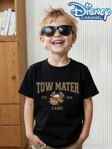 This Disney Cars-Themed T-Shirt Features A Design Of Mater The Tow Truck And Is Perfect For Boys And Girls To Wear During Holiday Parties, Family Gatherings, Outdoor Activities, Travel, And Visits To Disneyland. It Also Makes A Great Gift For Children. - 黑色 - 查看 1