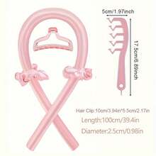 6pcs Set: No-Heat Hair Curlers + Sleep Cap + Hair Brush, Sponge Hair Rollers, Long Hair Curlers, Sleep Curlers, Shower Cap - Manual Hairstyling Tools For Regular Hair, Sleep Styling Tools, Non-Heated Sponge Hair Styling Tools - 6-piece Set - View 2