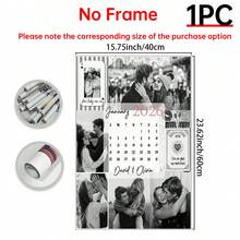 1件个性化情人节礼物（男士款），周年纪念日礼物，周年纪念日帆布模板，可编辑情侣照片拼贴画，浪漫个性化礼物，个性化墙饰，房间装饰品，房间用品，可选相框 - 多色 - 查看 15