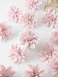 10 bông hoa thược dược giả màu sâm panh có cuống, hoa giả bằng lụa, thích hợp để trang trí nhà cửa, trang trí bàn ăn mùa xuân, trang trí sân vườn ngoài trời, tiệc tùng, làm quà tặng, hoa đeo tay cô dâu, trang trí ngày Valentine và ngày của Mẹ. - Hồng - Xem 4