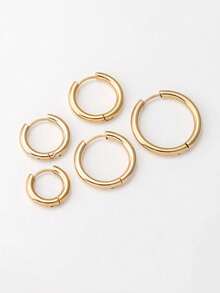 Conjunto de aretes para mujer, de moda y versátil para uso diario - Multicolor - Ver 6