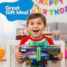 ArtCreativity Light Up Transparent Sensory Car Toy For Kids, 1PC, Bump And Go Toy Car With Colorful Moving Gears, Music, And LED Effects, Easter Toys For Toddlers, Great Birthday Gift Idea - 彩色 - 查看 2