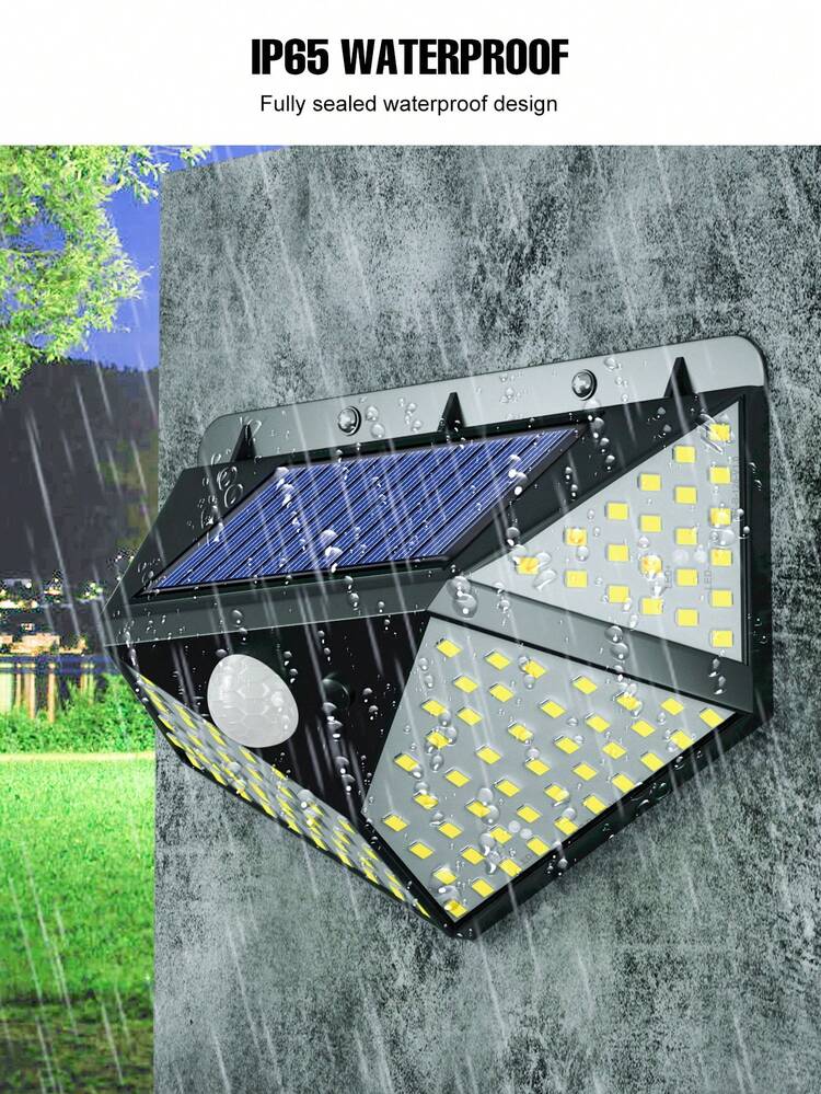 LED Solar Exterior Wall Lights Sense Auto On/Off Street Lamp With PIR Motion Sensor Light IP65 Waterproof Outdoor Dusk To Dawn Solar Powered Parking Lot Storage Room Yard Garden Fence House Patio Villa Porch Park Daylight Wireless Sconce Lamps Home Barn Backyard Landscape Decoration Safety Emergency 3Modes Area Lighting Cool White - Outdoor Wall Lamp-iP65 Waterproof - View 4
