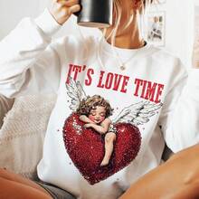It's Love Time Png, Valentine's Day Disco Heart, Retro Valentine Cupid Designs, Heart Png, Valentine - 白色 - 查看 1