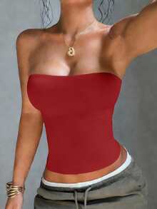 Áo lót hai dây Ocita dành cho nữ, màu trơn, có đệm mút, gợi cảm, thích hợp cho tập gym, yoga, pilates, thể dục, chạy bộ. - Màu Đỏ Sâu - Xem 8