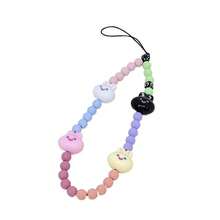 New Year Bestseller Phone Lanyard, Blue Series Pearl Beaded Bracelet Strap, Women's Phone Charm, Celebrity Same Style, Colorful Rabbit Beaded Wrist Strap, Phone Decor Compatible With Android And Most Smartphone,Gifts For Mother, Family, Friends, Kids, Birthday, Holiday Phone Chain - Multicolor - View 5