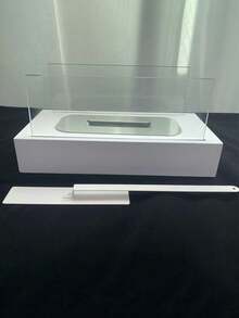 1件装矩形便携式不锈钢室内壁炉 - 带矩形玻璃面板的取暖壁炉，照明营造温暖舒适的氛围 - 小巧节能，适合家庭或办公室使用，也可作为冬季花园装饰 - 彩色 - 查看 11