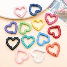 2pcs 21x22mm Mixed Heart Shaped Metal Findings DIY Bracelet Necklace Earring Components For Crafts Jewelry Making Supplies - Multicolor - View 6