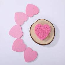 50pcs Heart-Shaped Natural Sea Sponge Pads - Professional Quality Face Cleansing Sponges, Suitable For Washing, Exfoliating And Makeup Removal - Heart-shaped - View 8
