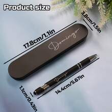 2pcs (1 Pen + 1 Pen Box) Customized Ballpoint Pen Set With Name And Gift Box, Personalized Gel Pen, Black Ink, Writing Tools For Graduation And Corporate Gift - Pen + Pen Case Customization - View 8