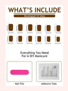 French Flower Acrylic Nails 24Pcs Medium Square Press On Nail Tips, DIY Art Pink Fake Nail Set For Nail Salons Girls And Women Nail Supplies For Daily Wear, Holiday Parties, And Gifts - Multicolor - View 6