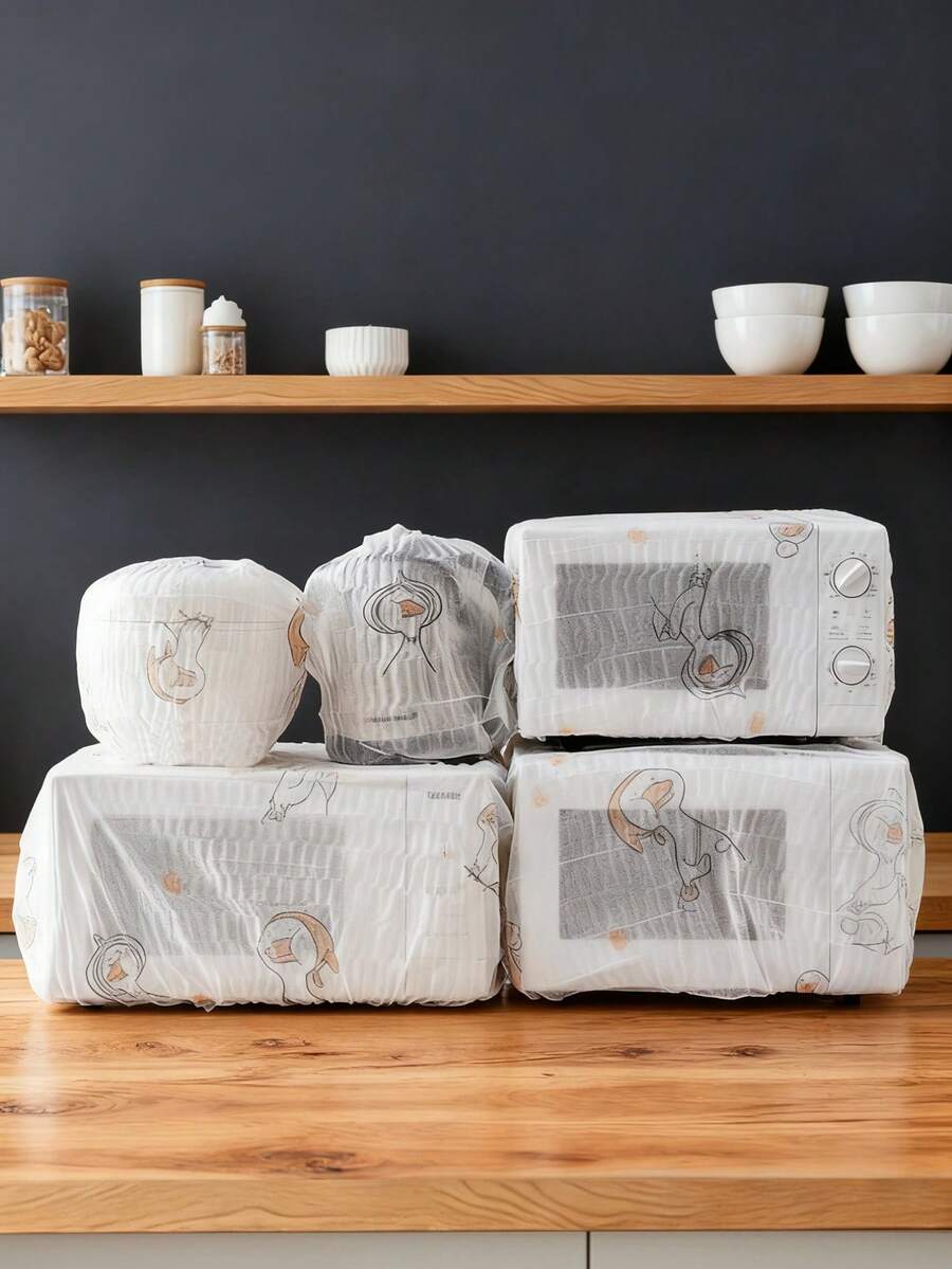 10/20/30pcs Non-Woven Fabric Reusable Dust Cover, Suitable For Small Appliances, Oven, Microwave, Floor Fan, Blender, Toaster, Air Fryer, Pressure Cooker - 1 Set,Women's Day,Travel Essentials,Wedding Favours,Y2k,Bedroom,Car Accessories Women,Kitchen Decor,Kitchen Decor,Household Items