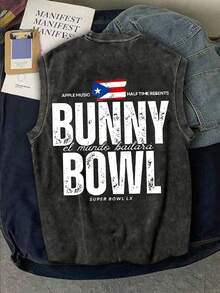 Faith Over Fear Printed  Men's Tank Top, 220g Heavyweight Pure Cotton Sleeveless Shirt, Soft And Comfortable Casual Lightweight Crew Neck Top Suitable For Daily Commuting, Gym Workouts, And Outdoor Activities In Spring And Summer. - 黑色9 - 查看 3