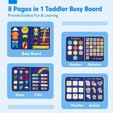 Travel-Ready Dinosaur Busy Book, Educational Sensory Toy For Toddlers, Dinosaur-Themed Busy Board For Toddlers, Sensory Toy For Life Skills Learning, Perfect Birthday/Halloween/Christmas Gift For Boys & Girls - Royal Blue - View 4