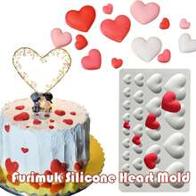 Valentine's Day Silicone Mold Set - Heart And Rectangle Shapes, Suitable For DIY Candles/Soaps/Craft Decorations - Multicolor - View 5