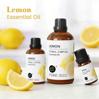  EVOKE OCCU 纯柠檬精油，清新柑橘香氛，适用于香薰、清洁、清新空气、DIY手工、放松按摩等家居香氛用途 - 10毫升/30毫升/100毫升