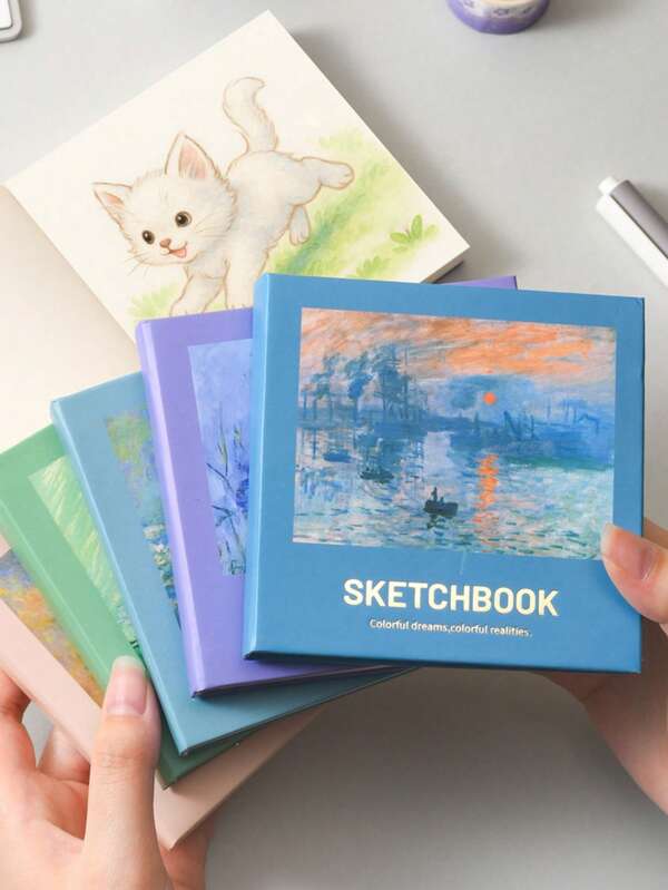 A7 Mini Blank Sketchbook, Portable Drawing Notebook, Suitable For Sketching, Painting, Calligraphy, Ideal As Holiday Gift, New Year Gift, School Supplies, Back To School Essentials