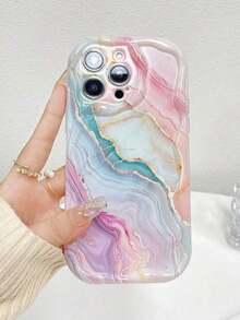 Funda de teléfono de unicolor con elementos de mármol minimalistas y ondulados, resistente a los rayos amarillos y a los golpes, compatible con Apple 17/17Pro/17promax/16/15/11/12/13/14 Pro Max/Xs/Xr/11 Pro/11 Pro Max/12 Pro/12 Pro Max/13 Pro/13 Pro Max/7 Plus/14 Pro/14 Pro Max/14 Plus/8 Plus /Se2, Galaxy /S21 5G/S21 FE 5G/S21 Ultra 5G/ S22/S22 Ultra/S22+/S23 Ultra/S23/S23+/S24/S24+/S24 Ultra/S24FE /S25/S25+/S25 Ultra, Note, Honor, versión internacional, no la versión nacional de primavera - transparente - Ver 4