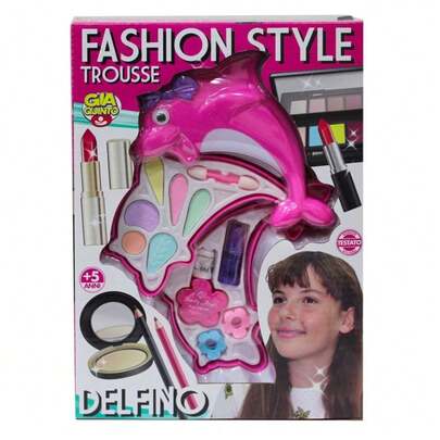 OISE ART STORE Trousse Delfino Fashion Style Trucco Ombretti E Rossetto Gioco Bambine Età 5+ -