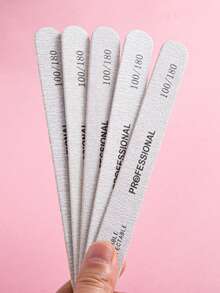 10/5PCS Nail File And Buffer Set - Professional Manicure Tools Kit With 100/180 Grit, Portable Nail Care Kit For Home/Salon,Strip Shape - Multicolor - View 4