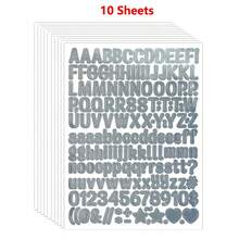 10pcs 0.5 Inch English Letter Stickers, Gold & Silver, Suitable For Scrapbooking, Cards, Small Decorations - Multicolor - View 18
