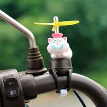 Popular Cute Windmill Bicycle Motorcycle Decoration Duckling Car Ornament Trending Animal - Upgraded Version With Rotating Fan - View 23