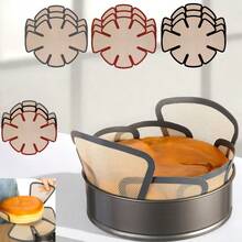 Petal-Shaped Silicone Baking Mat, Reusable Non-Stick Baking Tray, Heat-Resistant, Suitable For Cookies, Cakes, Macarons. Bottom Grid Design For Easy Cleaning, Even Heat Conduction, Cake Decorating, Cookie Making, Non-Stick Surface, Silicone, Heat-Resistant Pad, Baking Paper Liner, Choice For Home Bakers And Cooking Enthusiasts - Multicolor - View 3