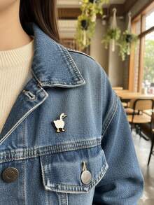 eyekan Cartoon Goose Game Game Big Goose Brooch Enamel White Goose Badge All-Match Clothing Accessories - Multicolor - View 2