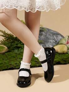 Giày Mary Jane đen bóng cho bé gái - Giày học sinh cổ điển có khóa cài Giày Mary Jane màu be bóng cho bé gái - Khóa nơ và móc cài, cần thiết cho mùa thu, mùa tựu trường Giày đen cho bé gái Giày học sinh cho bé gái Giày cho bé gái tập đi Giày trẻ em cho bé gái Giày bé gái - màu đen - Xem 4