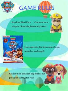 Paw Patrol 1PC Officially Licensed Mystery Capsule Random Character Miniature Figure Desktop Ornament For Fan Collectible Model Surprise Theme Display Accessory Summer Party Supply - Blue - View 5