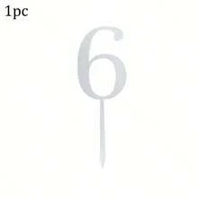 1个/10个装 0-9岁生日蛋糕装饰插牌，金色，适用于婚礼、儿童生日派对蛋糕装饰、婴儿派对等场合。 - 彩色 - 查看 25