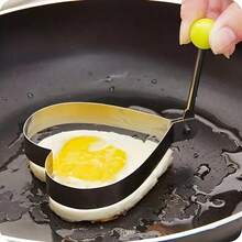 Different Combinations Of 5 Pieces Of Stainless Steel Egg Ring Mold, Non-Stick Egg Cooking Tools, RV Kitchen Accessories, Non-Chargeable Pancake And Fried Egg Mold - Bạc - Xem 5