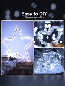 1m/3 metri/5m Luci a filo di rame per fate, alimentate tramite USB, adatte per decorazioni interne, feste, matrimoni, compleanni, periodi festivi, decorazioni per feste, atmosfera interna, illuminazione decorativa - Multicolore - Visualizzare 7