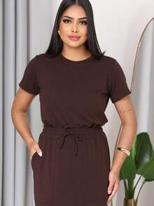 Casual Elegant Conservative / Modest Knot Beach - Óxido marrón - Ver 5