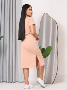 Casual Elegant Conservative / Modest Knot Beach - Beige - View 3