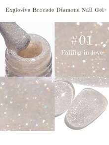 MISS SHAKA 10毫升 冬春美甲蓝粉绿闪粉凝胶指甲油 2026新款冰透明流行美白闪粉碎钻百搭美甲美甲用品情人节 - 彩色 - 查看 4