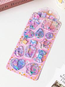 Creative Stickers, Cute Children's Water Stickers, Customizable Mermaid Water Dance Stickers, Gifts, 3D Stickers, Stereoscopic Stickers, Phone Case Stickers, Notebook Decorative Stickers, Craft Stickers, Fun Stickers, Diary Decorative Stickers, Graffiti Stickers. - Multicolor - View 16