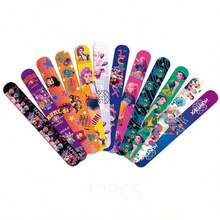 12/24pcs K-POP Cartoon Clapping Bracelets, Anime Character Pattern KPOPPP Clapping Rings, Theme Birthday Party Supplies, Photo Props, Christmas, Valentine's Day, Easter Gifts - Sets - View 3