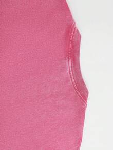 Women's Fun Christian, Cross, Jesus, Religious Belief, God Cartoon Letter Pattern Print On The Street, Korean Version Comfortable Retro Fashionable Commuting Versatile Y2k Women's Clothing, Regular Niche Punk Style Black Fitted Round-Neck Short-Sleeved Washed T-Shirt, Washed Retro Series Comfortable Pure Cotton T-Shirt, Easily Create Retro Casual Clothing, Suitable For Daily Commuting, Casual Outings, Daily Wear, Classic Retro Style Women's Clothing - Màu Hồng Tươi - Xem 3