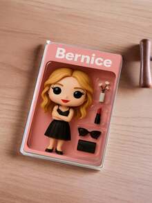 Customized Doll Portrait, Personalized Digital Portrait Art, Custom Photo To Cartoon Acrylic Plaque, Wedding Souvenirs, Personalized Acrylic Memorabilia, Anniversary Gifts, Perfect Memento For Special Ones, Personalized Photo Stand, Office Decor, Elegant Living - 彩色 - 查看 2