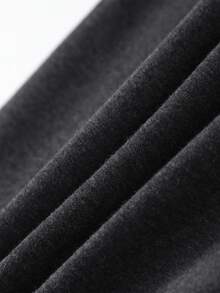 Annil Pantalones de forro polar grueso para niñas, esenciales para el uniforme escolar, elásticos y ajustados - Pantalones de tiburón - Negro oscuro y gris - Ver 4