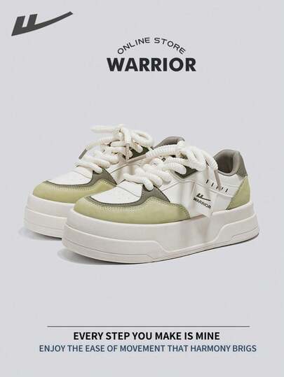  Warrior 女士板鞋，春秋季舒适百搭，休闲时尚，四季皆宜，耐磨耐穿，适合全天穿着，训练跑步鞋