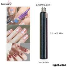 Lusluking 5合1花卉图案美甲点彩笔，专业美甲装饰笔，闪亮手柄，适合初学者和美甲师轻松DIY美甲设计 - 彩色 - 查看 12