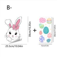1pc Creative Easter Window Sticker, Featuring A Bunny And Easter Egg Design, Reusable Vinyl Glass Decal, Suitable For Home Living Rooms, Offices, Shop Window Displays, And Spring Party DIY Wall Decoration. - multicolor - View 13