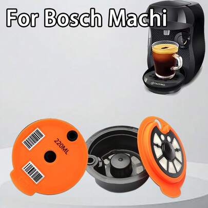 Orange Compatible Reusable Bosch Coffee Capsule Filter Cup