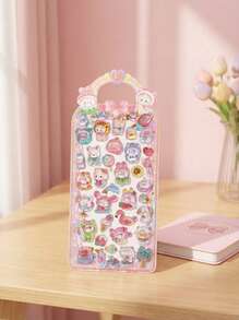 POKOJA LAND 浮雕贴纸、可爱卡通动物贴纸（儿童）、额头贴纸、卡通贴纸（女孩）、3D装饰贴纸、毛绒娃娃贴纸、手机壳贴纸、笔记本装饰贴纸、手工贴纸、趣味贴纸、日记装饰贴纸、涂鸦贴纸等等。 - 彩色 - 查看 3