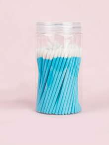 100-Piece Bottle Convenient Disposable Lip Stick, Lip Brush, Lipstick And Gloss Applicator Lint-Free Cosmetic Brush Beauty Tool - Multicolor - View 9