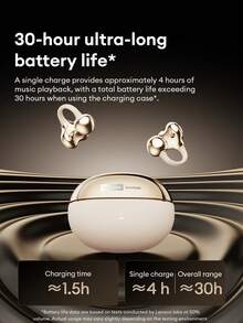 Lenovo RS123 Leather Fashionable Bluetooth Earphones, Bluetooth 6.0, Panoramic Sound, Directional Audio, Long Battery Life, ENC Call Noise Cancellation, Low Latency Gaming Mode, Open-Ear Wireless Earphones For Sports & Cycling, Elegant Holiday Gift For Smartphones & Computers - 粉色 - 查看 6
